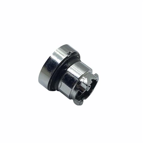 SCHNEIDER BUTON KAFASI (KROM ÇERÇEVELİ SİYAH) (22 MM)