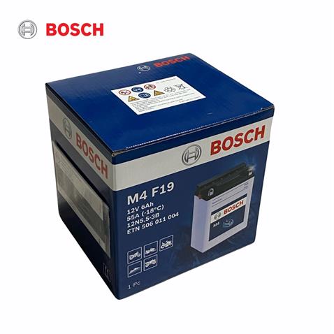 BOSCH 12V 6 AH MOTOSİKLET AKÜSÜ 55 A (EN) (136*61*131) (M4 F19) (12N5.5-3B)
