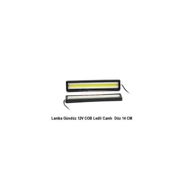 12V GÜNDÜZ SÜRÜŞ LEDİ (COB LED) CAMLI (14 CM) (2 AD)
