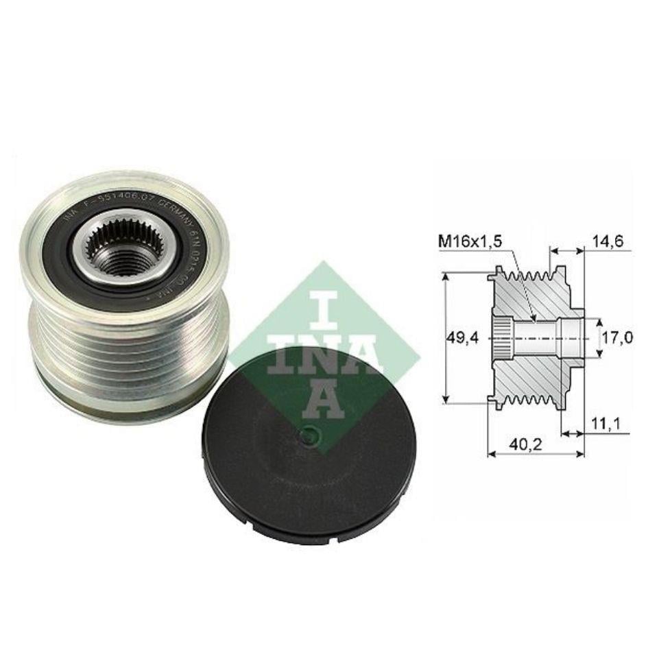 INA ALTERNATÖR KASNAK RULMANLI 6-KANAL AUDI-SEAT-SKODA-VW