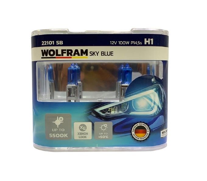 WOLFRAM 12V H1 AMPUL 100W BEYAZ IŞIK 5500K GERMANY (2 AD)