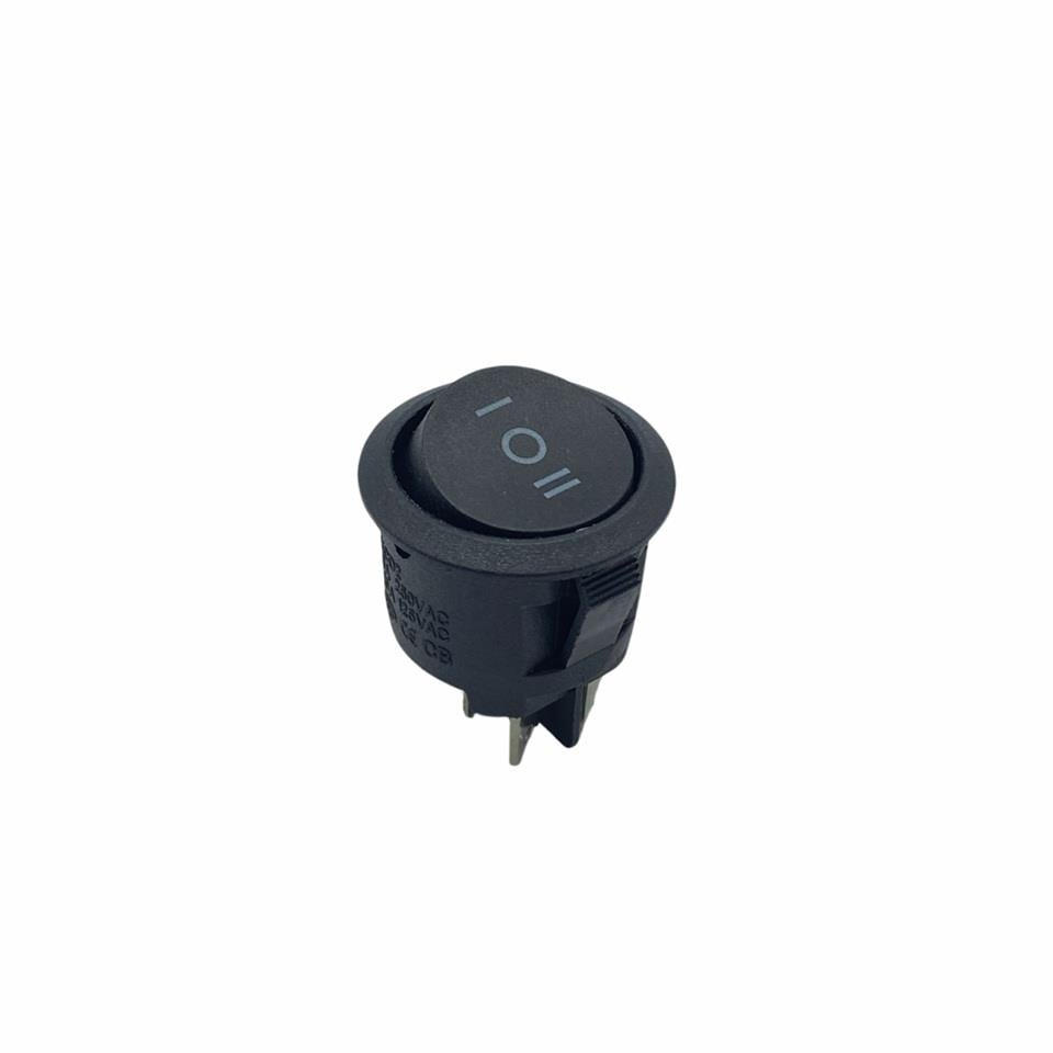 TUŞLU ANAHTAR YUVARLAK (22 MM) (6 FİŞ) (ON-OFF-ON)