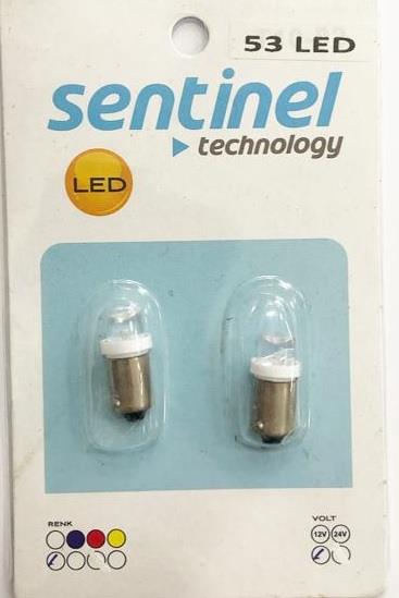 12V 53 AMPUL (TEK LEDLİ) BEYAZ (2 AD)