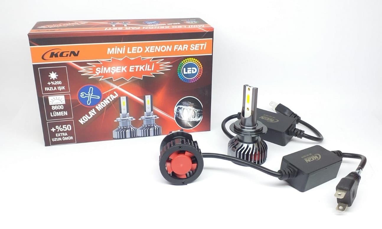 9V-32V H7 DOB LED XENON FAR AMPUL SETİ 50W 6000K 8600 LÜMEN