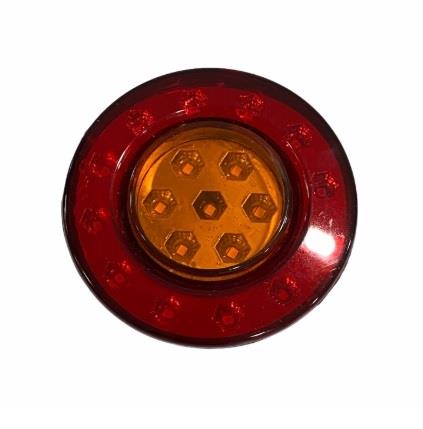 24V STOP-SİNYAL LAMBASI 17 LEDLİ (KIRMIZI-SARI) (KOMPLE) (100 MM) ISUZU TURKUAZ/NEOPLAN OTOBÜS