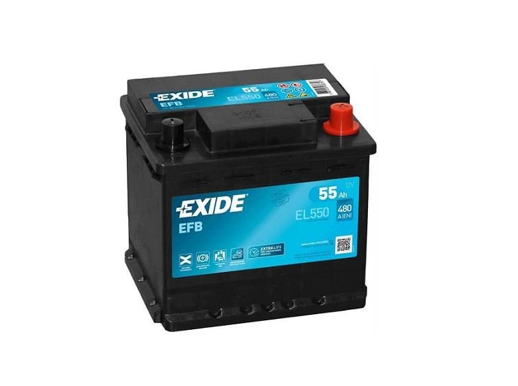 EXIDE 12V 55 AH AKÜ EFB 480 A (EN) (START-STOP) (207*175*190)