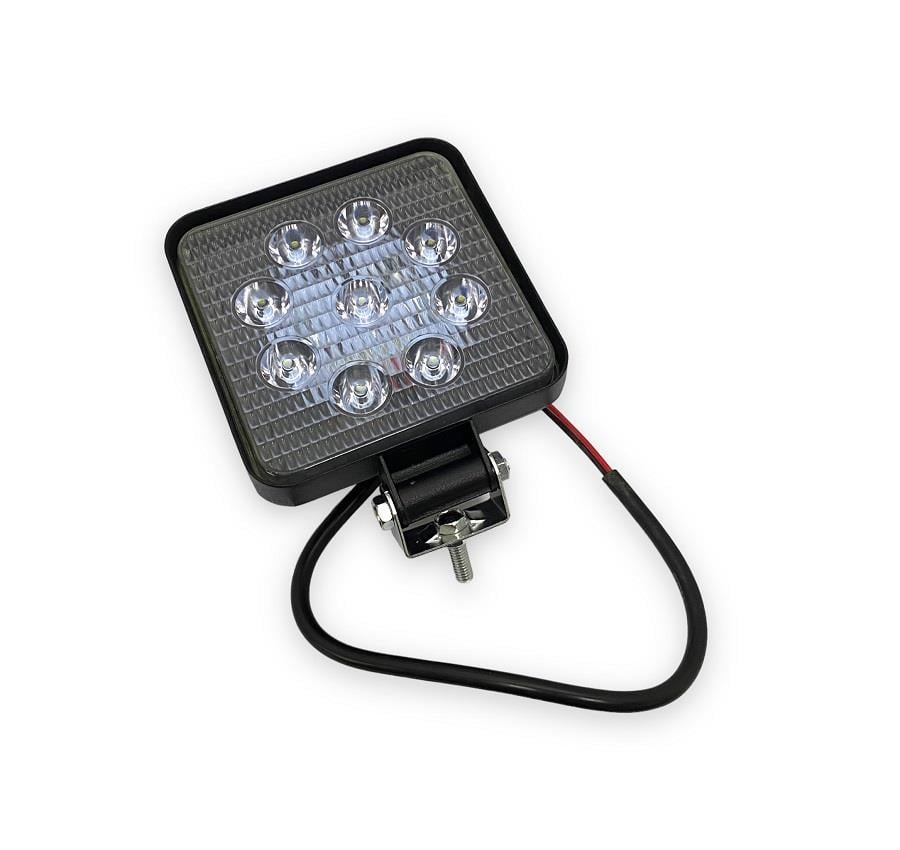 9V-60V ÇALIŞMA LAMBASI KARE 27W (9 LEDLİ) (108*108*48 MM)