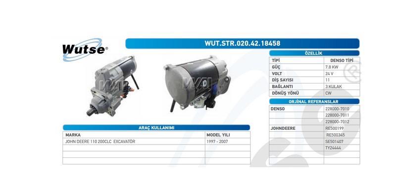 24V MARŞ MOTORU NIPPON DENSO TİPİ 11 DİŞ (7.3 KW/7.5 KW/7.8 KW) (3 KULAK) İŞ MAKİNASI