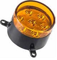 24V SİNYAL LAMBASI (İÇ) (7 LEDLİ) YUVARLAK SARI ISUZU TURKUAZ/NEOPLAN OTOBÜS (52.5 MM)