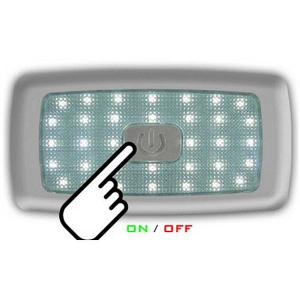 SANEL 12V TAVAN LAMBASI 34 LEDLİ  MAVİ (135*70 MM) (BUTONLU)