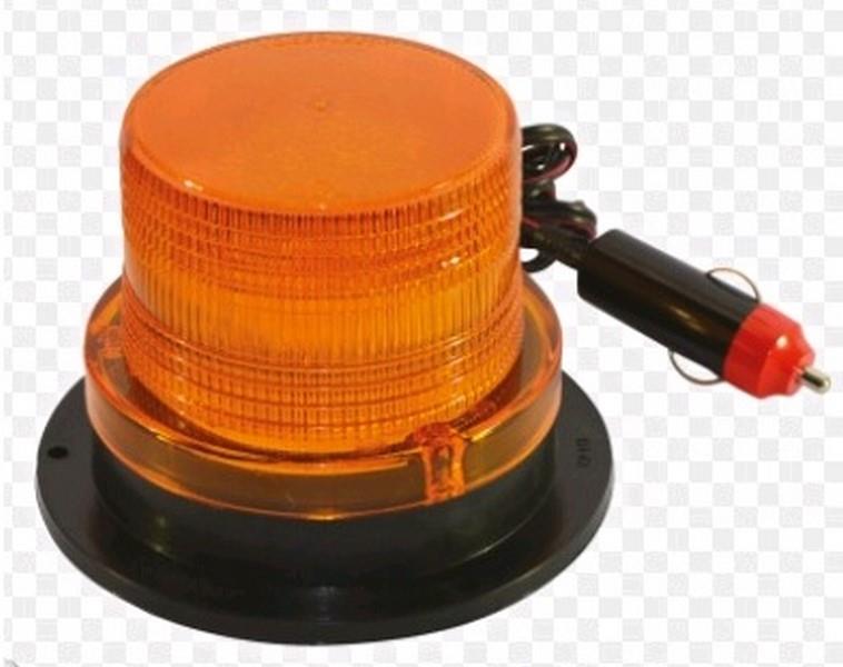 12V-24V ÇAKAR TEPE LAMBA MIKNATISLI ÇAKMAK FİŞLİ 12 LEDLİ (130*90 MM) SARI