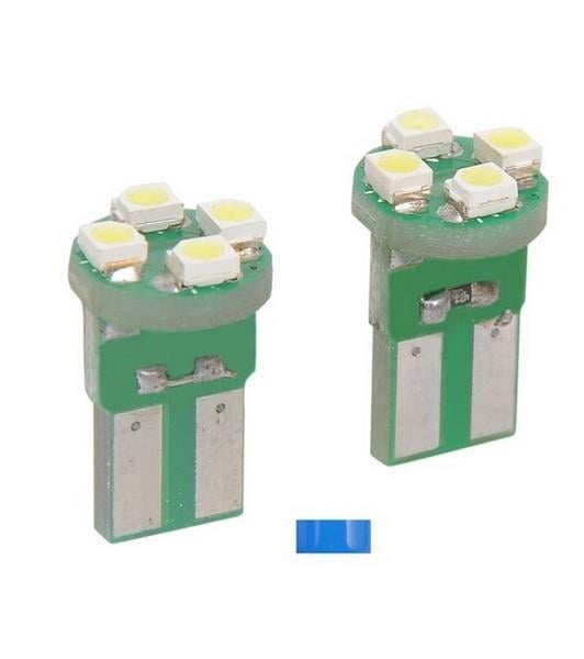 SENTINEL 12V DİPSİZ AMPUL T10 (4 LEDLİ) MAVİ (2 AD)