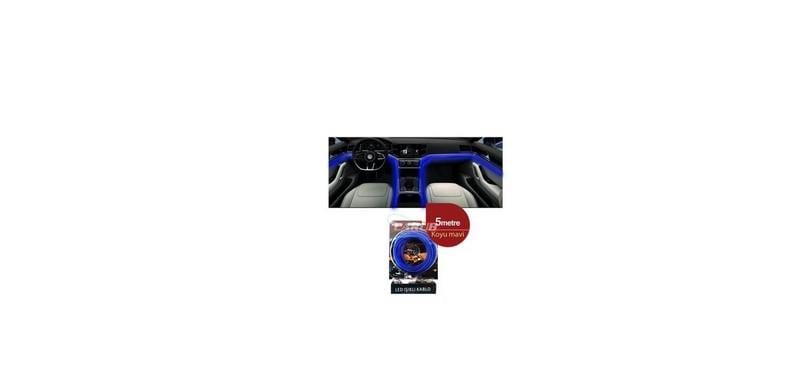 12V NEON IŞIKLI KABLO (İKİ RÖLELİ) (KOYU MAVİ) (5 MT)