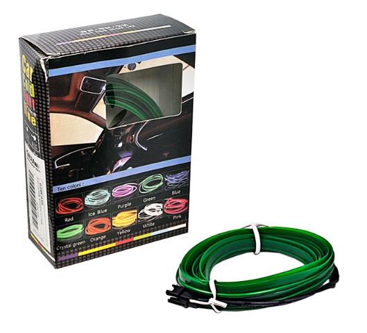 12V NEON IŞIKLI KABLO YEŞİL TEK RÖLELİ (2 MT)