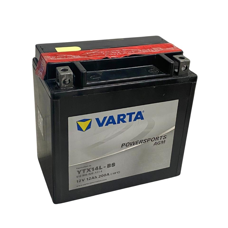 VARTA 12V 12 AH MOTOSİKLET AKÜSÜ AGM 200A (EN) (150*87*146) (YTX14L-BS) (A514) DÜZ KUTUP