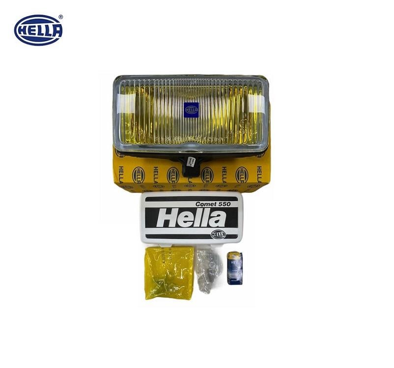 HELLA 12V SİS LAMBASI COMET 550 DİKDÖRTGEN (YAYICI ÇOK ÇİZGİLİ SİS) (BEYAZ CAM SARI IŞIK) (195*96)