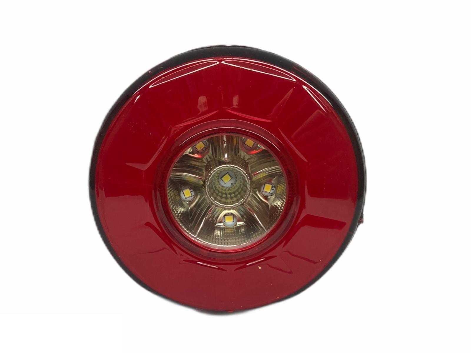 12V-24V STOP LAMBASI YUVARLAK (NEON LEDLİ) (3 FONKSİYONLU) (KIRMIZI-BEYAZ) (110*36 MM) 