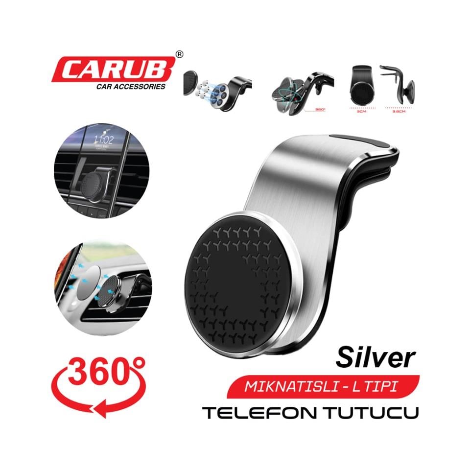 TELEFON TUTUCU IZGARAYA GEÇME (AYARLI) L TİPİ GÜMÜŞ