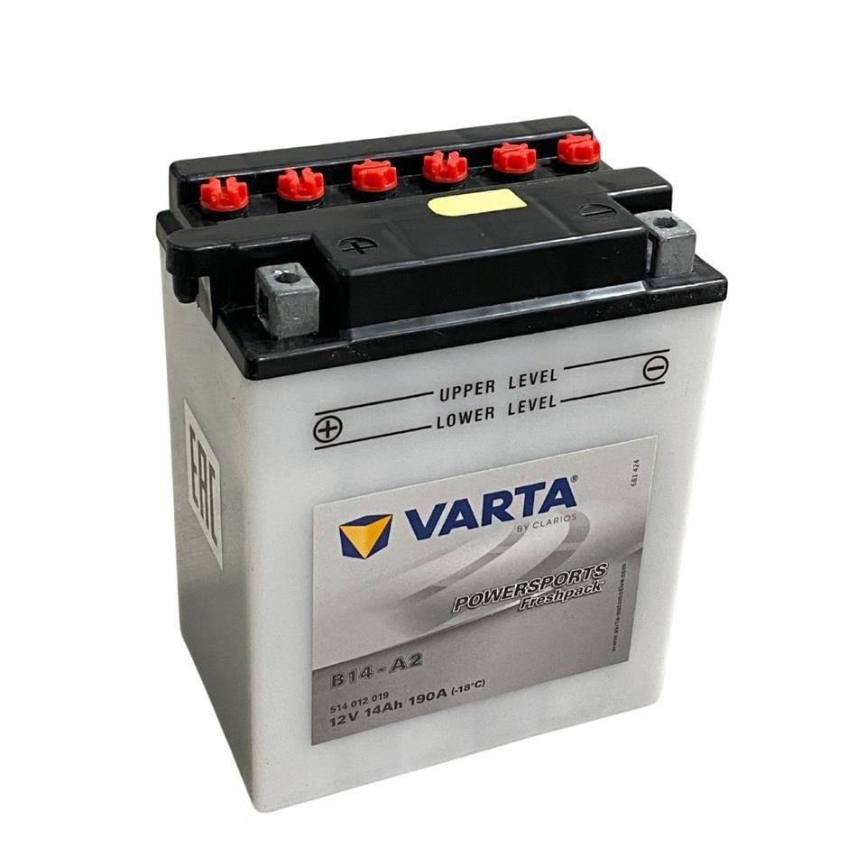 VARTA 12V 14 AH MOTOSİKLET AKÜSÜ 190 A (136*91*168) (B14-A2) (YB14-A2) (TERS KUTUP)