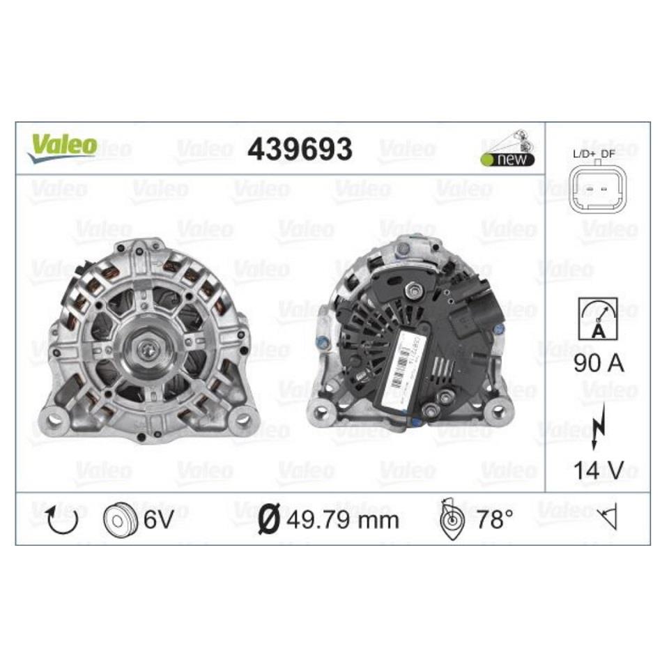 VALEO 12V ALTERNATÖR DİNAMO 90 A (L-DFM) (4 AYAK) CITROEN BERLINGO-FIAT FIORINO-PEUGEOT BIPPER
