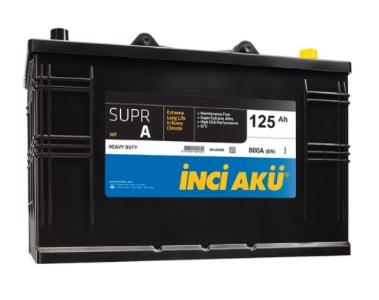 İNCİ 12V 125 AH AKÜ SUPR A SENTOR 800 A (EN) (344*175*282)