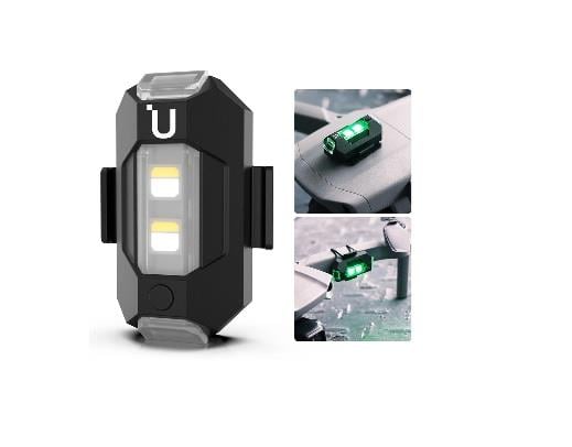 12V DREAMBIKE BİSİKLET MOTOSİKLET- DRONE UÇAK KANADI ÇAKAR FLAŞ LAMBA (FONKSİYONLU) USB'Lİ ŞARJI