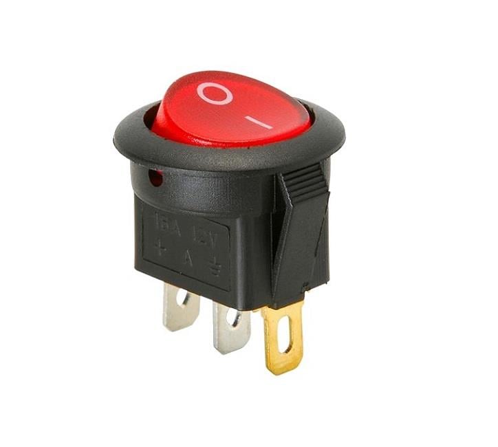 TUŞLU ANAHTAR LED IŞIKLI (20 MM) (YUVARLAK) KIRMIZI