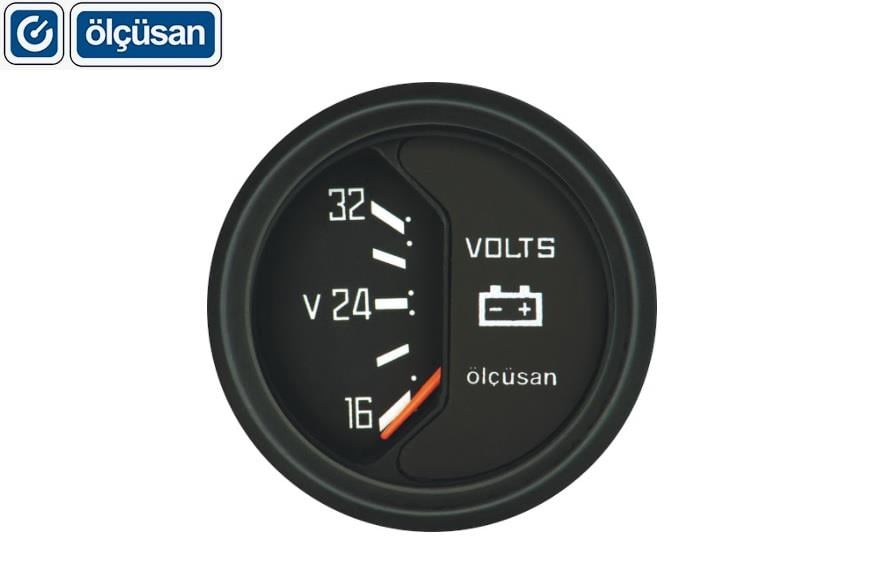 ÖLÇÜSAN 16V-32V VOLTMETRE 52 MM