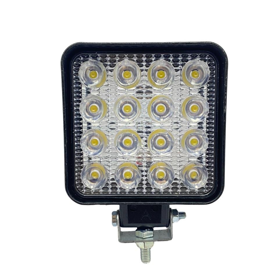 8V-110V ÇALIŞMA LAMBASI KARE (16 X 3W POWER LEDLİ) (109*109*28 MM) 