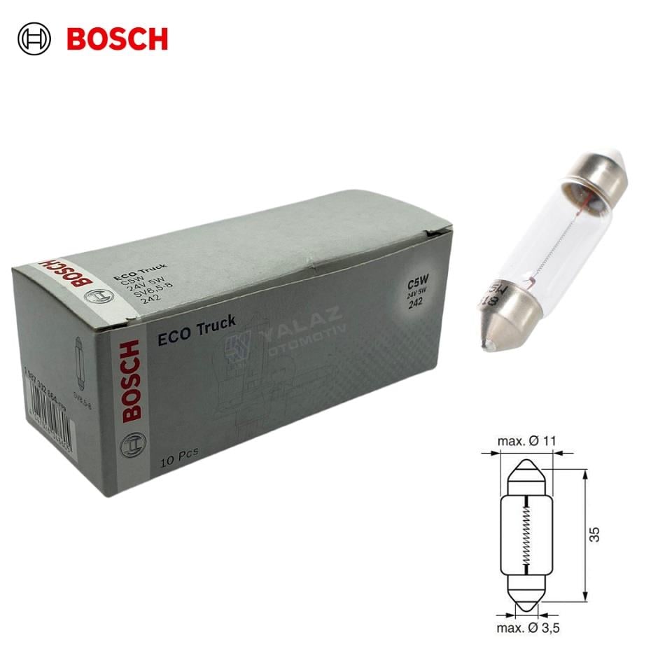 BOSCH 24V SOFİT AMPUL 5W (38 MM) (10 ADET)
