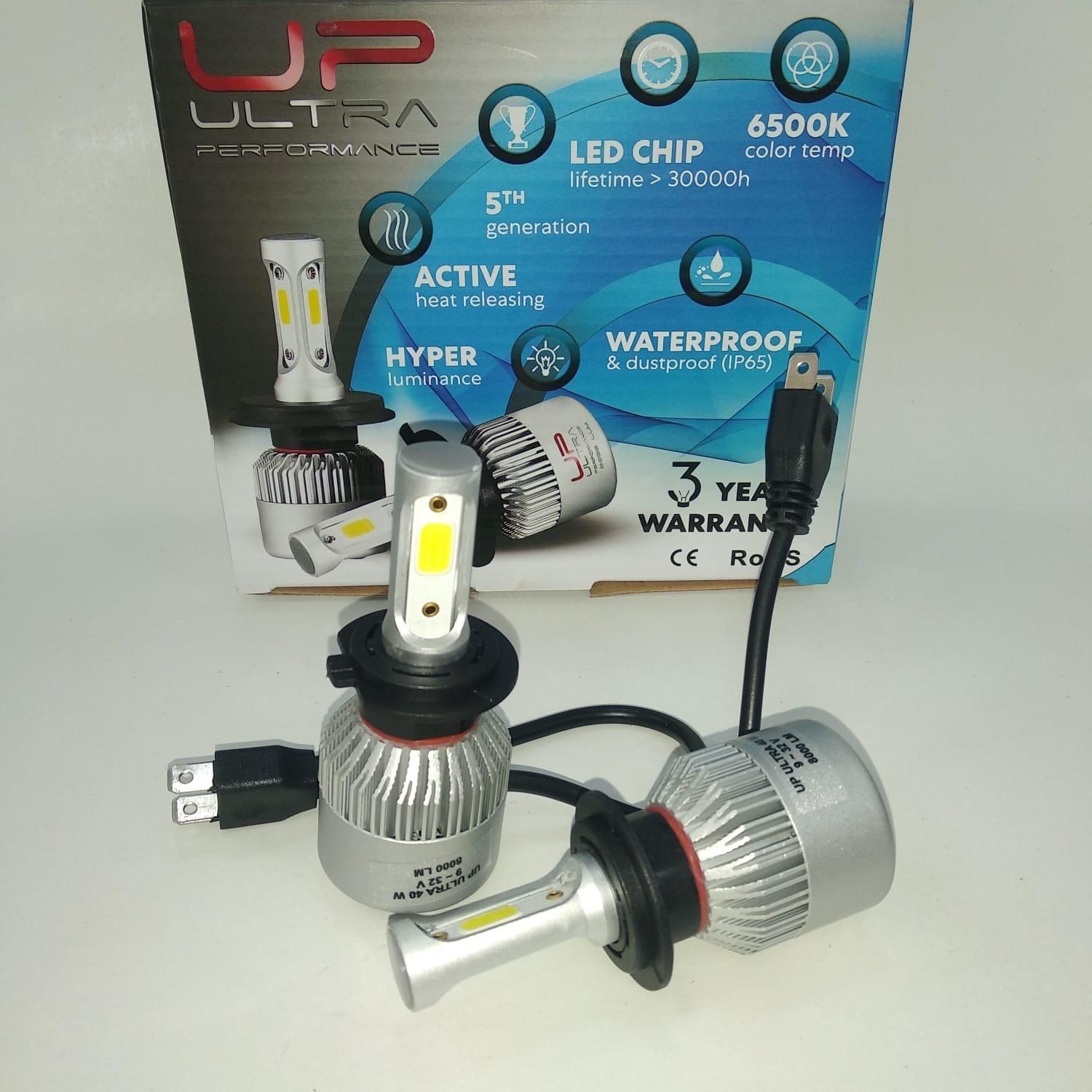 9V-32V H7 LED XENON FAR AMPUL SETİ 40W 6500K 8000 LÜMEN (COB LED)
