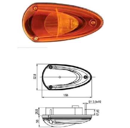 FARPLAS YAN SİNYAL LAMBASI (KABLOLU SOKETLİ) BMC PROBUS-GÜLERYÜZ COBRA-KARSAN OTOBÜS SAĞ