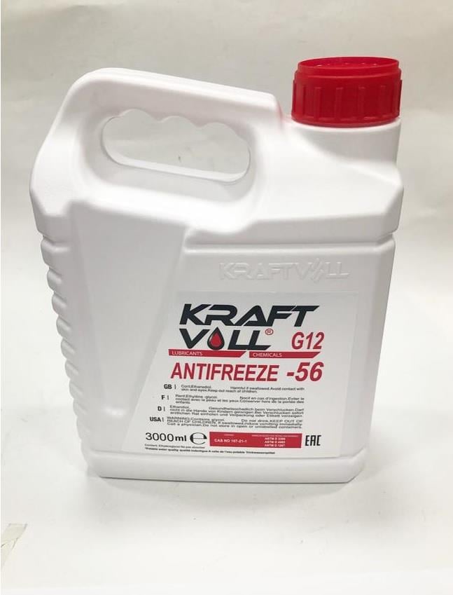 KRAFTVOLL ANTİFRİZ KIRMIZI (ORGANİK) (-56) 3 LT 