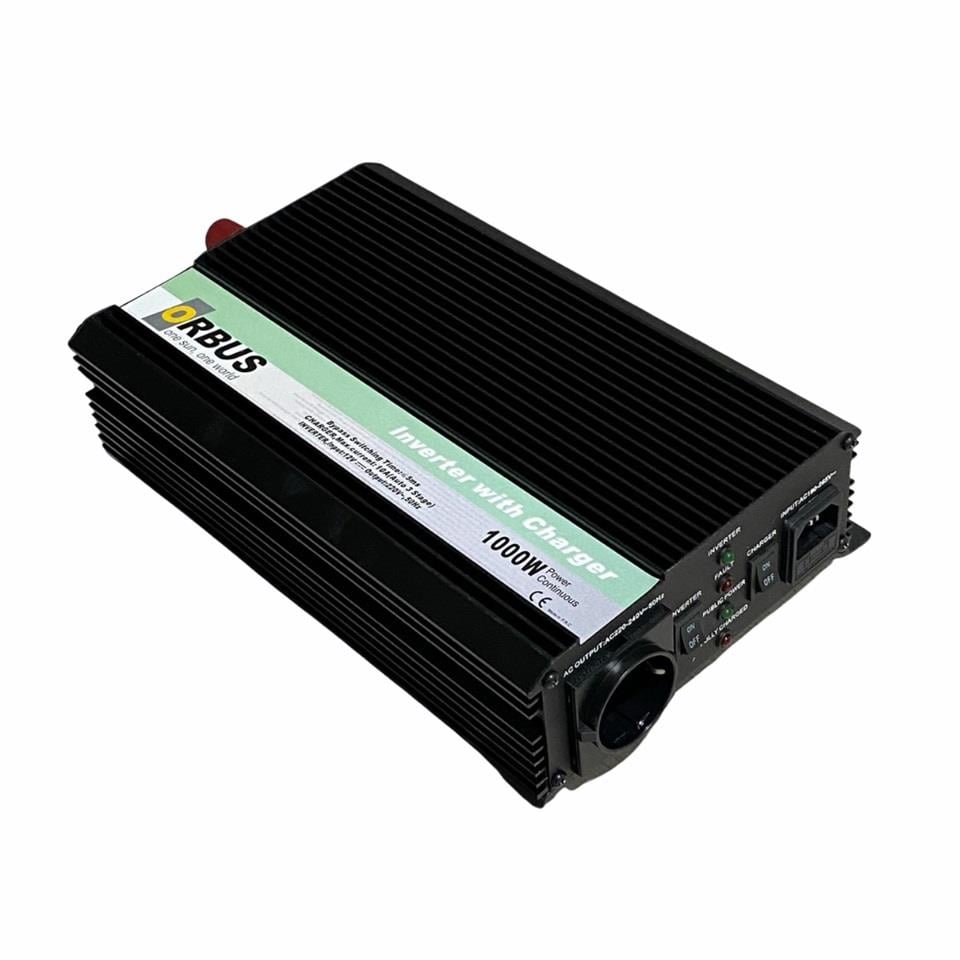 ORBUS 12V DC > 230V AC İNVERTER 1000W (MODİFİYE) (10 A ŞARJLI)