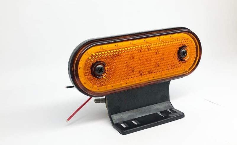 12V-24V YAN SİNYAL LAMBASI DORSE SİDE MARKER SARI OVAL (20 LEDLİ)