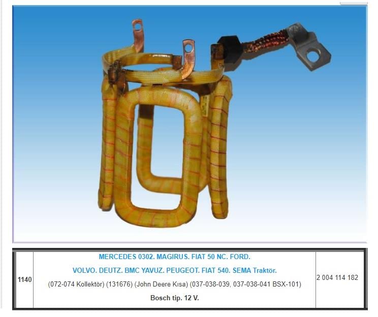 12V MARŞ YASTIĞI BOSCH TİPİ (074) FIAT 540 TRAKTÖR-MAGIRUS