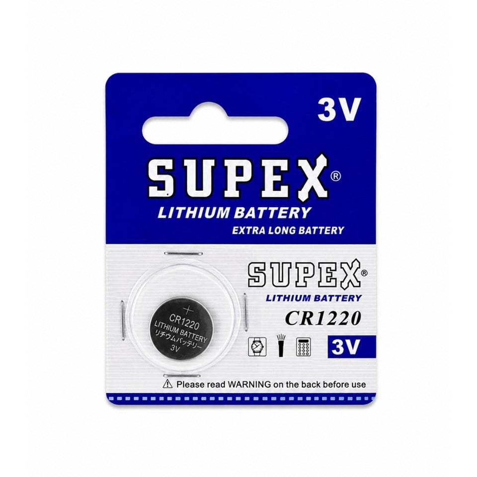 SUPEX 3V LİTYUM PİL (12.5*2 MM) CR1220
