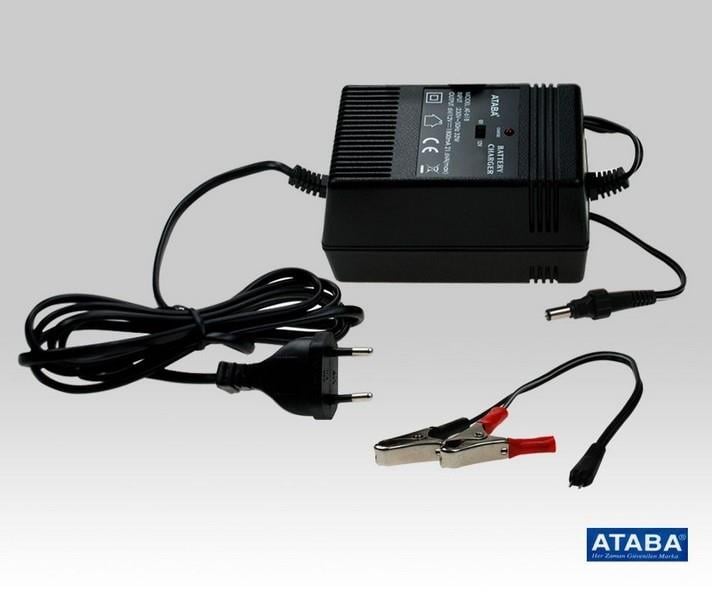 ATABA 6V-12V ŞARJ REDRESÖRÜ (AKÜ ŞARJ CİHAZI) OTOMATİK 1800 mA (1.8 A)