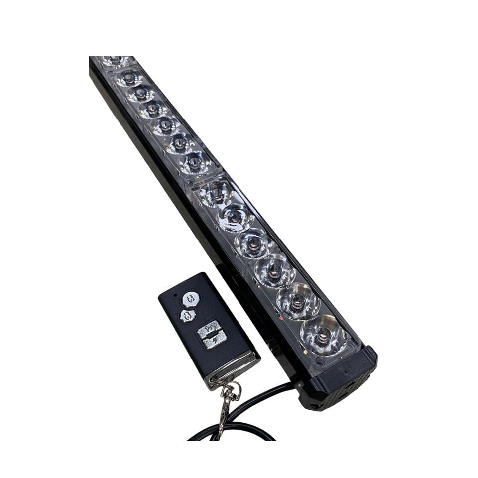 FEDERAL SIGNAL 12V LED BAR OFF-ROAD FONKSİYONLU KUMANDALI (KIRMIZI-BEYAZ-MAVİ) (85.5 CM)