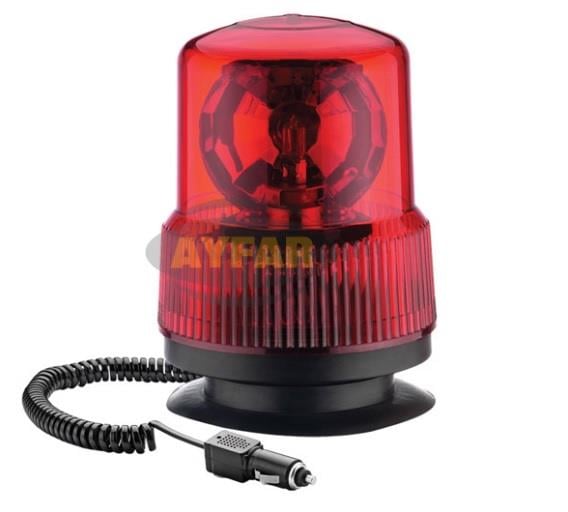 12V-24V ÇAKAR LAMBA MIKNATISLI 60 LEDLİ KIRMIZI ÇAKMAK FİŞLİ (3 FONKSİYONLU) (100*150 MM)
