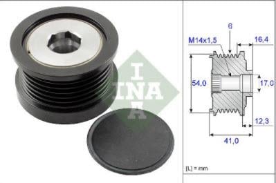 INA-LITENS ALTERNATÖR KASNAK RULMANLI 6-KANAL FORD C-MAX/FIESTA/FOCUS/FUSION/KUGA-JEEP-MAZDA-VOLVO