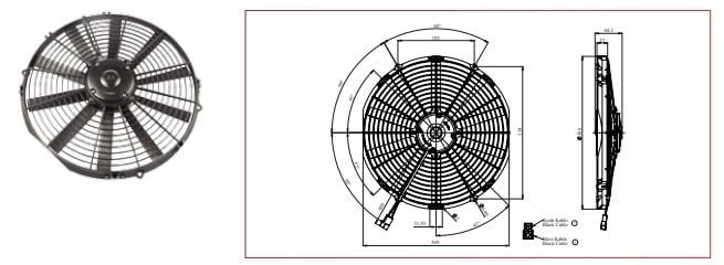 KORMAS 12V FAN MOTORU ÜFLEYİCİ AKSİYEL 14 