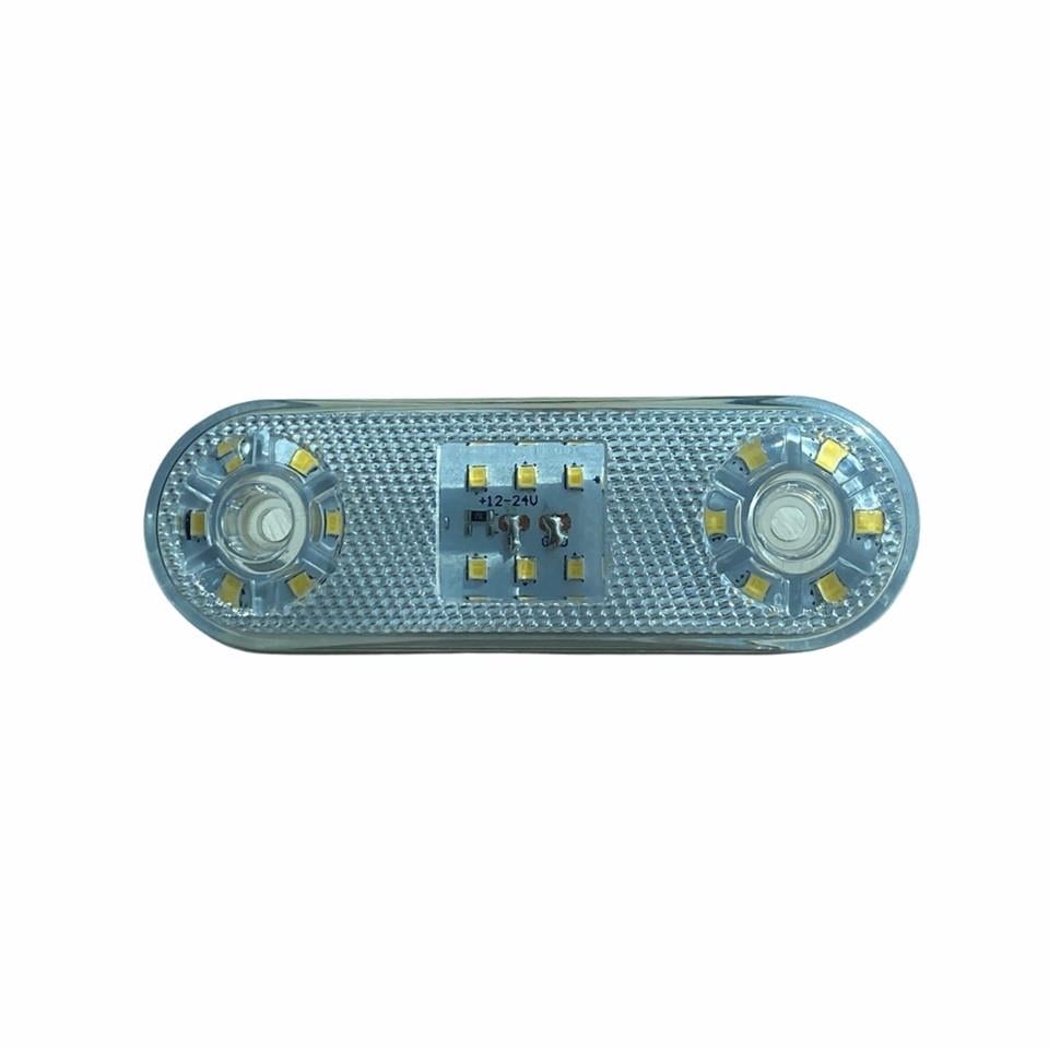 12V-24V YAN PARK LAMBASI DORSE SİDE MARKER FONKSİYONLU BEYAZ YM (18 LEDLİ) (113*38 MM)