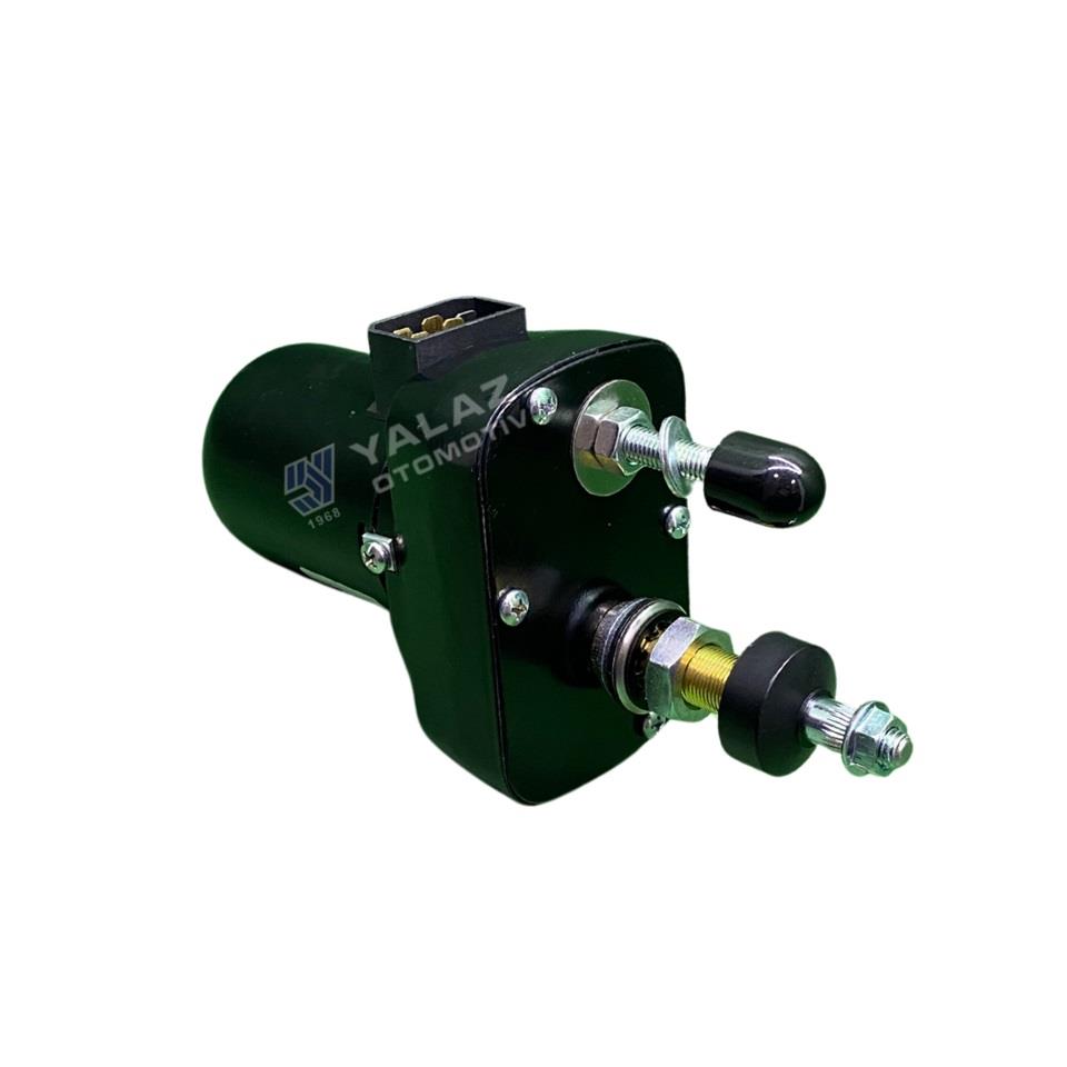 12V SİLECEK MOTORU TEK MİLLİ + SABİT MİL 90° KABİN (ANAHTARLI) (5 FİŞ)