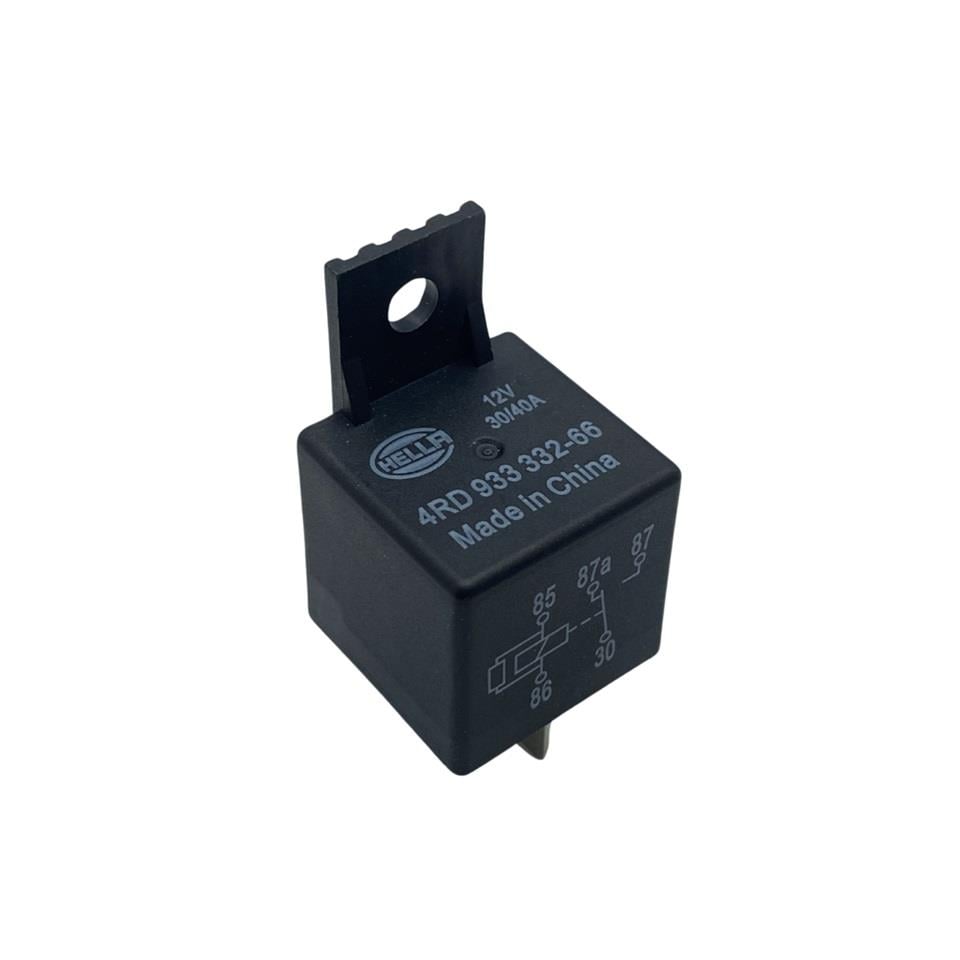 HELLA 12V RÖLE 5 UÇLU 30/40 A (ÇİFT PLATİN) (DİRENÇLİ) (30-85-86-87-87a)