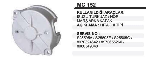 MARŞ ARKA KAPAK HITACHI TİPİ ISUZU TURKUAZ/NQR