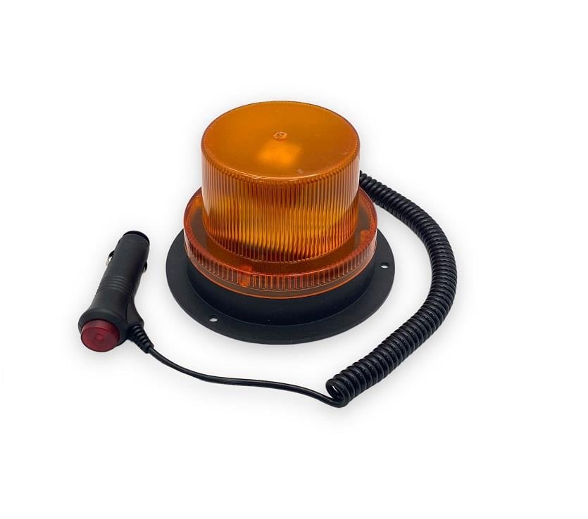 12V-24V ÇAKAR TEPE LAMBA MIKNATISLI ÇAKMAK FİŞLİ 18 LEDLİ (FONKSİYONLU) (130*90 MM) SARI