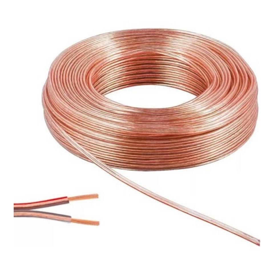 2 X 0.75 MM ÇİFTLİ HOPARLÖR KABLOSU (ŞEFFAF) (1 MT)
