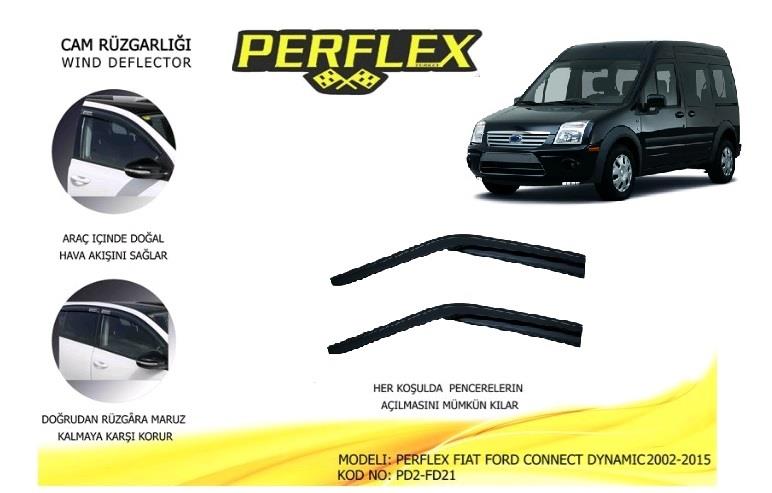 PERFLEX CAM RÜZGARLIĞI MUGEN FORD CONNECT 2002-2015 (2 AD)