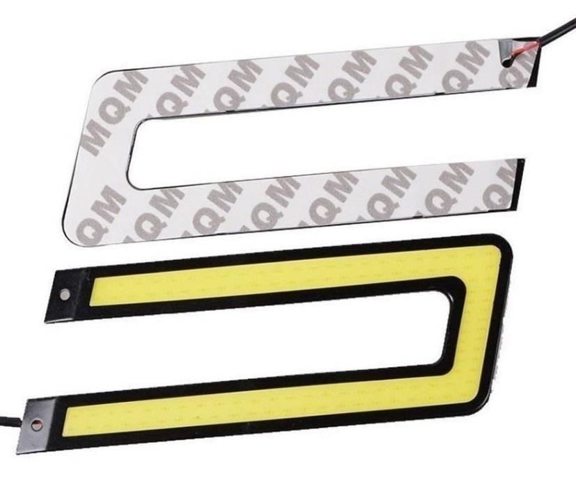 12V GÜNDÜZ SÜRÜŞ LEDİ (COB LED) (U MODEL) (2 AD)